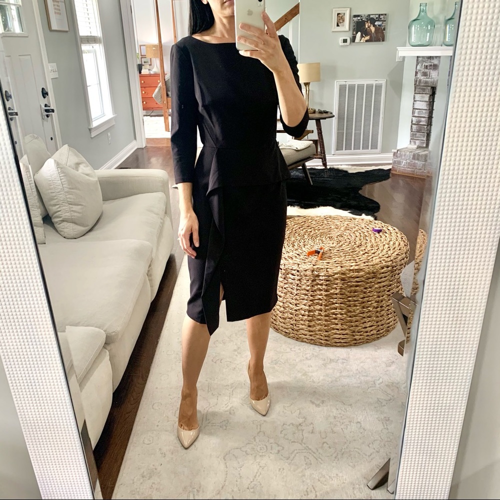 Vince Camuto Front Ruffle Dress